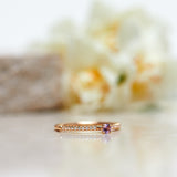 Finished: New Model! Not So Tiny Sparkle Ring with a Lavender Sapphire and Diamond Sparkle - Low Setting