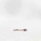 Finished: Mini Elise Ring in Rose Gold with a Lavender Sapphire and Diamonds TWVS