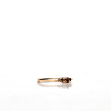 Mini Elise Ring with Chocolate and Champagne Diamond Gradient