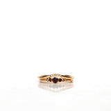 Mini Elise Ring with Chocolate and Champagne Diamond Gradient