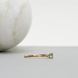 Finished: Not At All Tiny Ring - Low Setting with a Limited Edition Sea Green Tourmaline