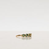 One-of-a-Kind Angel Ring with Olive Green Sapphires