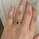 Finished: 24-Hour Auction! Edith Ring with a Black Diamond and Diamonds TWVS