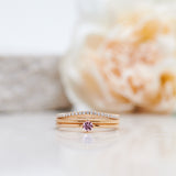 Finished: Not So Tiny Diamond Ring with a Light Pink Sapphire