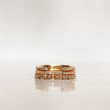 Mini Kelly Ring with Champagne Diamonds