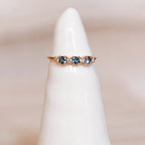 Finished: Brigitte Ring with Sea Blue Tourmalines and Diamonds