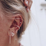 Jade Long Diamond Bar Earring